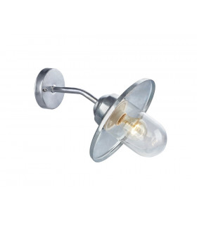 1 Light Outdoor Dome Wall Lamp Galvanized IP44, E27