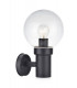 1 Light Outdoor Wall Lamp Black IP44, E27