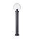 1 Light Outdoor Bollard Lamp Black IP44, E27
