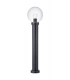 1 Light Outdoor Bollard Lamp Black IP44, E27