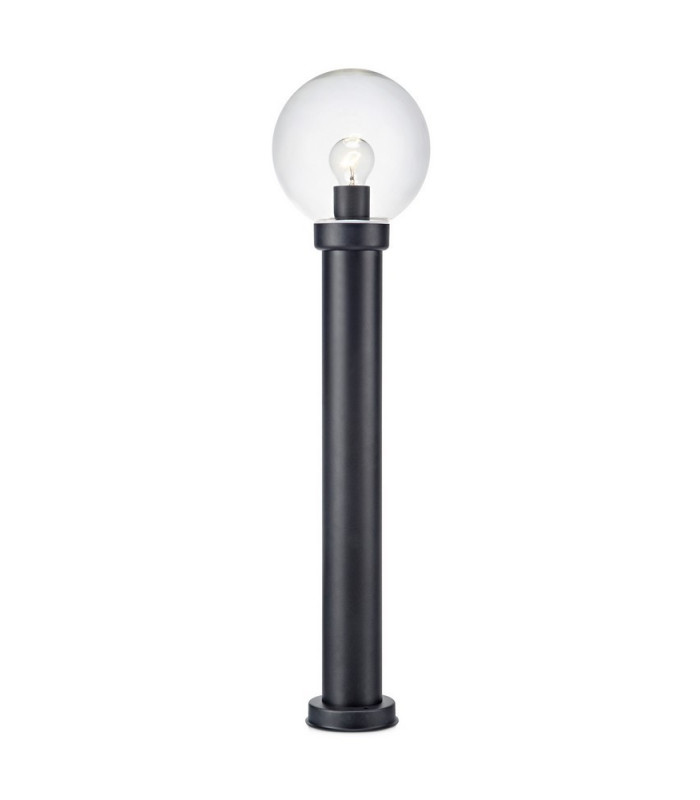 1 Light Outdoor Bollard Lamp Black IP44, E27