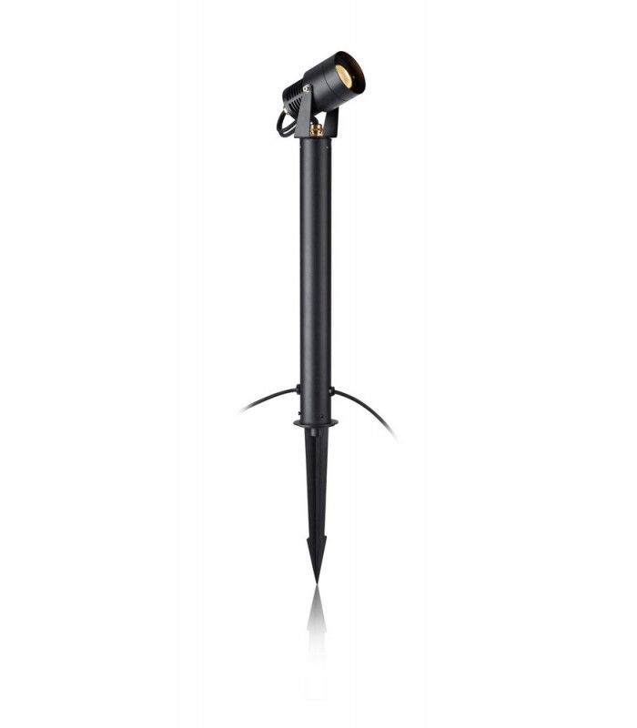 LED 1 Light Outdoor Garden Spike Spotlight Black IP44
