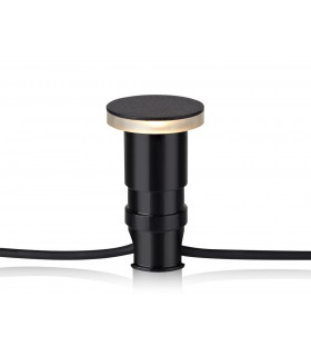 LED 1 Light Outdoor Garden Recessed Decklight Black IP44