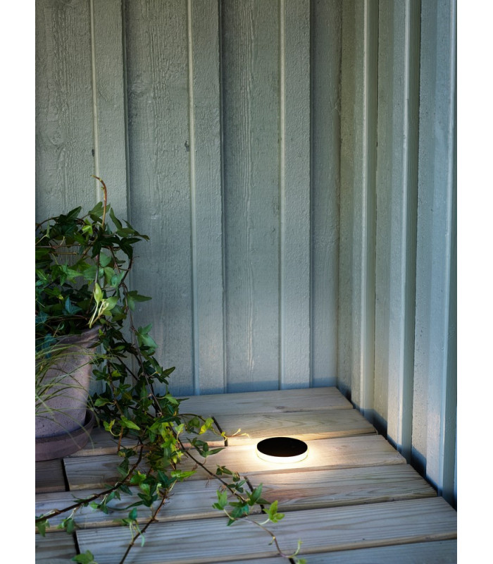LED 1 Light Outdoor Garden Recessed Decklight Black IP44