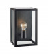 1 Light Outdoor Wall Box Lantern Lamp Black IP44, E27