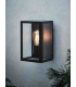 1 Light Outdoor Wall Box Lantern Lamp Black IP44, E27