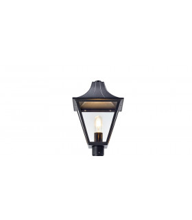 1 Light Outdoor Lamp Post Black IP44, E27