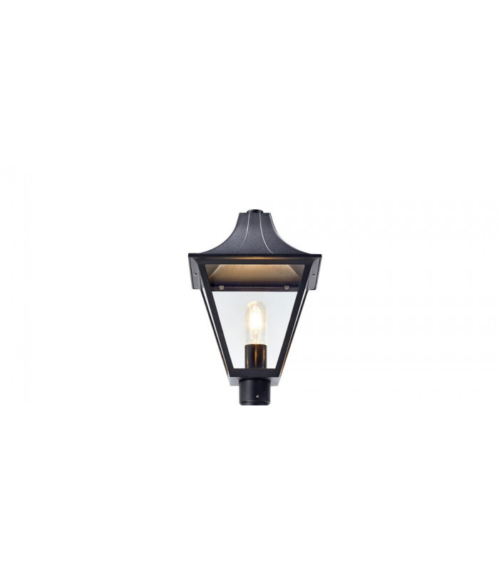 1 Light Outdoor Lamp Post Black IP44, E27