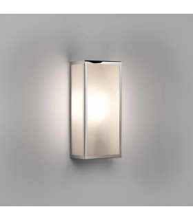 Outdoor LED Wall Lantern Polished Nickel Frosted IP44, E27