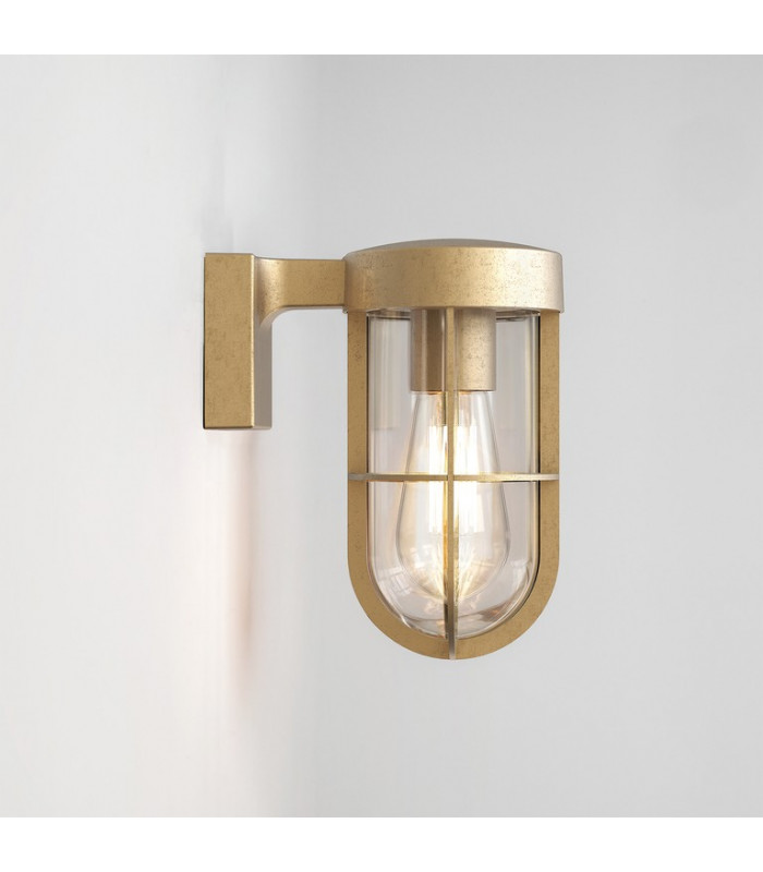 Coastal Outdoor Wall Light Brass IP44, E27