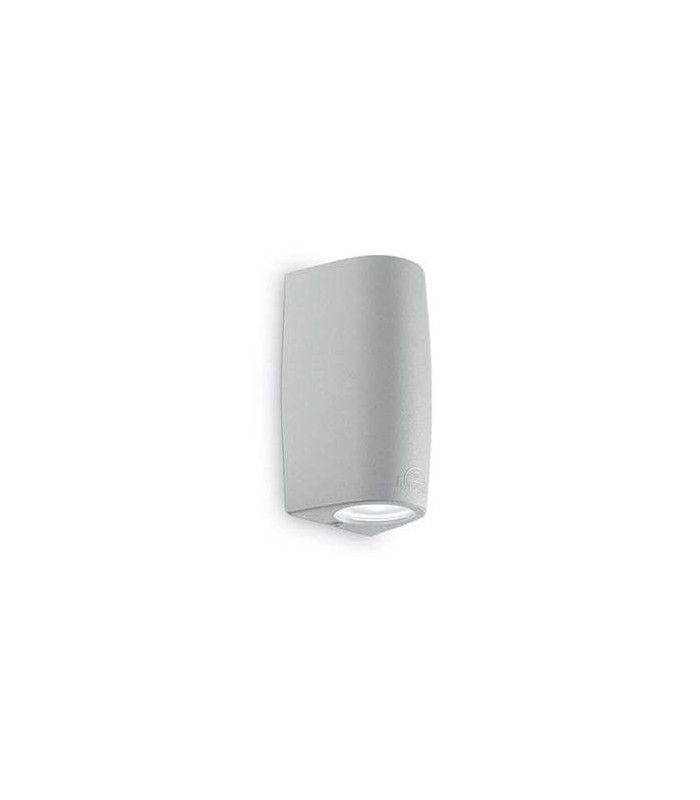 LED 2 Light Outdoor Small Up Down Wall Light Grey IP55, GU10