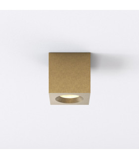 Coastal Outdoor Square Surface Mounted Downlight Brass IP44