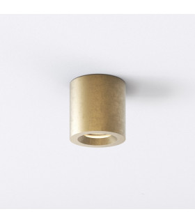 Coastal Outdoor Round Surface Mounted Downlight Brass IP44