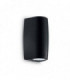 LED 2 Light Outdoor Small Up Down Wall Light Black IP55, GU10