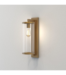 Flush Wall Lantern Antique Brass IP23, E27
