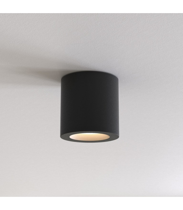 Round Surface Mounted Downlight Textured Black IP65, GU10