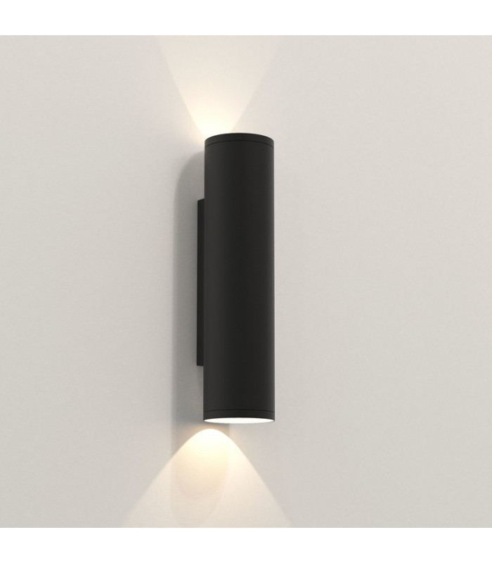 Coastal Outdoor Up Down LED Wall Light Textured Black, GU10