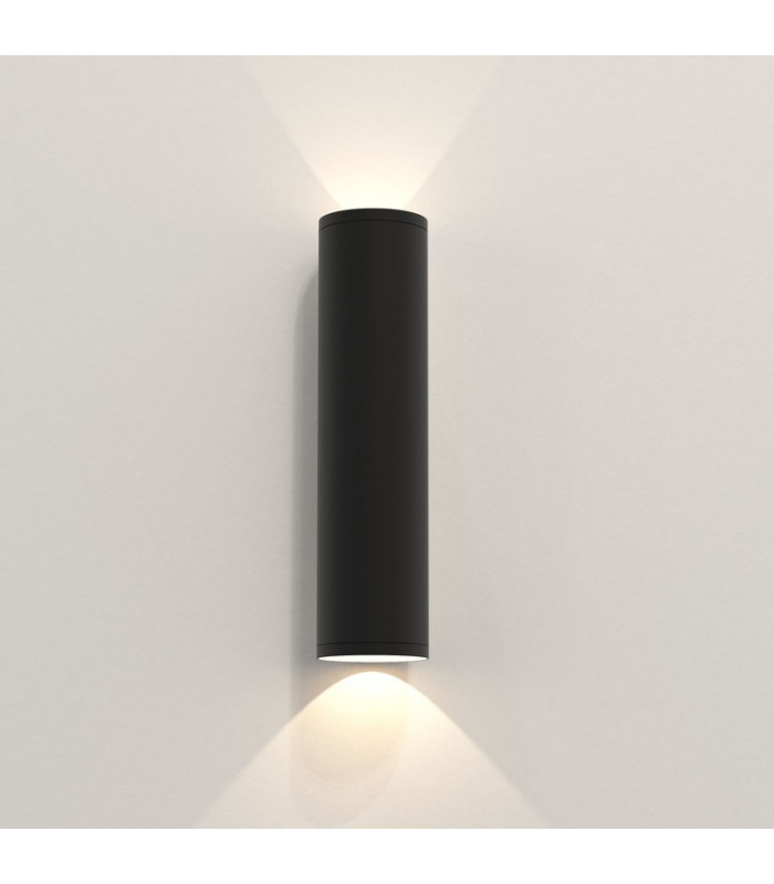 Coastal Outdoor Up Down LED Wall Light Textured Black, GU10