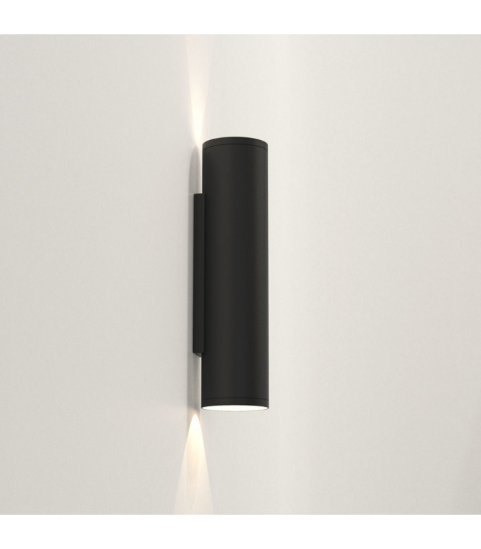 Coastal Outdoor Up Down LED Wall Light Textured Black, GU10