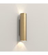 Coastal Outdoor LED Up Down Wall Light Brass IP44, GU10