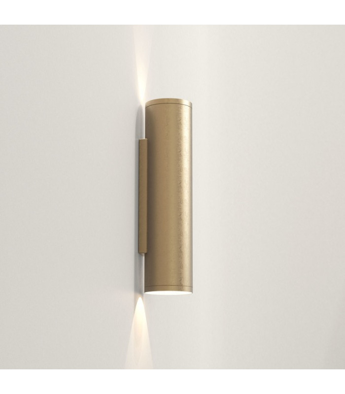 Coastal Outdoor LED Up Down Wall Light Brass IP44, GU10