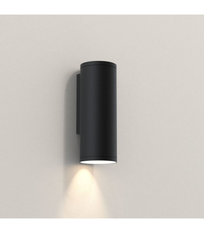 Coastal LED Outdoor Up Down Wall Light Textured Black IP44, GU10