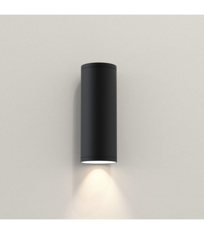 Coastal LED Outdoor Up Down Wall Light Textured Black IP44, GU10