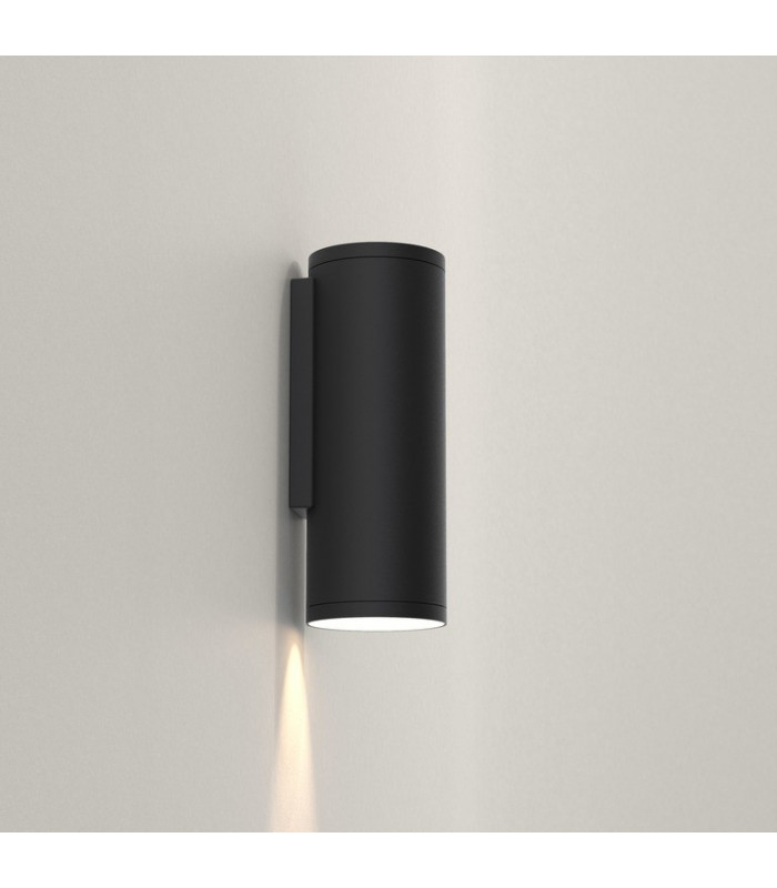 Coastal LED Outdoor Up Down Wall Light Textured Black IP44, GU10