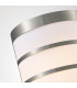 Flush Wall Lamp 1 Light E27 IP44 Exterior Louvre Design Stainless Steel, Opal