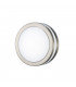 Round LED Flush Ceiling Light, Wall Lamp 2.4W 4000K IP44 Exterior Plain Design Stainless Steel, Opal