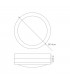 Round LED Flush Ceiling Light, Wall Lamp 2.4W 4000K IP44 Exterior Plain Design Stainless Steel, Opal