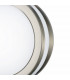 Round LED Flush Ceiling Light, Wall Lamp 2.4W 4000K IP44 Exterior Plain Design Stainless Steel, Opal