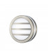 Round LED Flush Ceiling Light, Wall Lamp 2.4W IP44 Exterior Louvre Design Stainless Steel, Opal