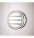 Round LED Flush Ceiling Light, Wall Lamp 2.4W IP44 Exterior Louvre Design Stainless Steel, Opal