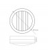 Round LED Flush Ceiling Light, Wall Lamp 2.4W IP44 Exterior Louvre Design Stainless Steel, Opal