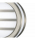 Round LED Flush Ceiling Light, Wall Lamp 2.4W IP44 Exterior Louvre Design Stainless Steel, Opal