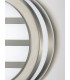 Round LED Flush Ceiling Light, Wall Lamp 2.4W IP44 Exterior Louvre Design Stainless Steel, Opal