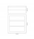 Square LED Flush Ceiling Light, Wall Lamp 2.4W IP44 Exterior Louvre Design Stainless Steel, Opal