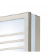 Square LED Flush Ceiling Light, Wall Lamp 2.4W IP44 Exterior Louvre Design Stainless Steel, Opal
