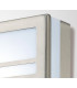 Square LED Flush Ceiling Light, Wall Lamp 2.4W IP44 Exterior Louvre Design Stainless Steel, Opal