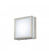 Square LED Flush Ceiling Light, Wall Lamp 2.4W IP44 Exterior Plain Design Stainless Steel, Opal