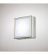 Square LED Flush Ceiling Light, Wall Lamp 2.4W IP44 Exterior Plain Design Stainless Steel, Opal
