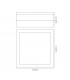 Square LED Flush Ceiling Light, Wall Lamp 2.4W IP44 Exterior Plain Design Stainless Steel, Opal