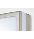 Square LED Flush Ceiling Light, Wall Lamp 2.4W IP44 Exterior Plain Design Stainless Steel, Opal