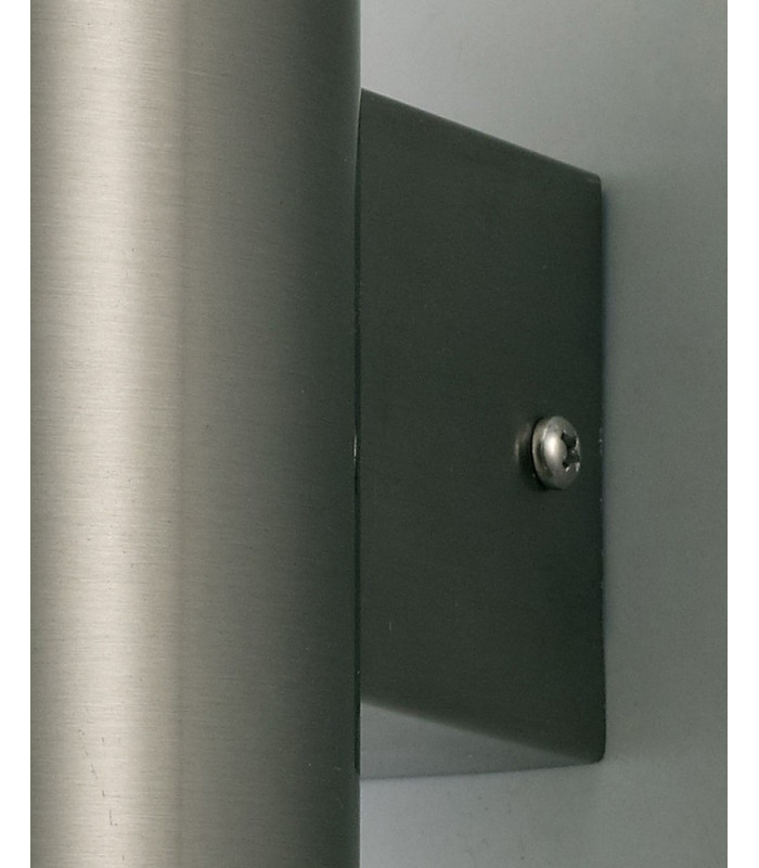 Up & Downward Lighting Cylinder Wall Lamp, 2x4W LED IP44, 4000K, Stainless Steel , Frosted Polycarbonate Diffuser