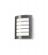 Flush Wall Lamp 216mm x 178mm with Rectangular Slot Cover, 14W LED IP44, 4000K, Stainless Steel , Frosted Polycarbonate Diffuser