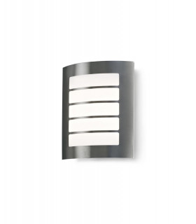 Flush Wall Lamp 216mm x 178mm with Rectangular Slot Cover, 14W LED IP44, 4000K, Stainless Steel , Frosted Polycarbonate Diffuser