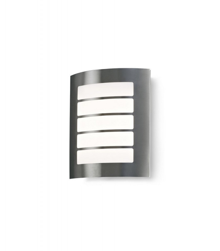 Flush Wall Lamp 216mm x 178mm with Rectangular Slot Cover, 14W LED IP44, 4000K, Stainless Steel , Frosted Polycarbonate Diffuser