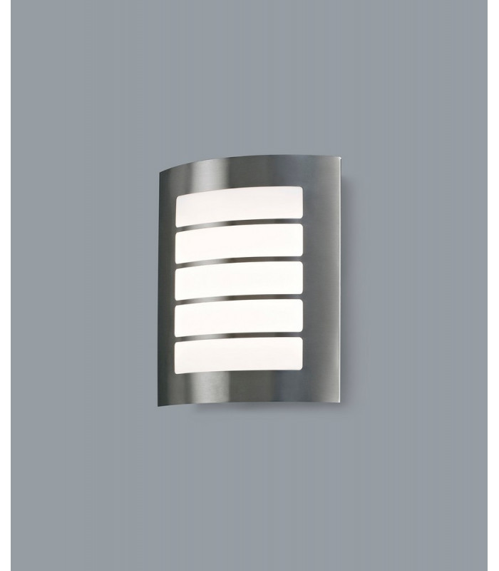 Flush Wall Lamp 216mm x 178mm with Rectangular Slot Cover, 14W LED IP44, 4000K, Stainless Steel , Frosted Polycarbonate Diffuser