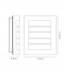 Flush Wall Lamp 216mm x 178mm with Rectangular Slot Cover, 14W LED IP44, 4000K, Stainless Steel , Frosted Polycarbonate Diffuser